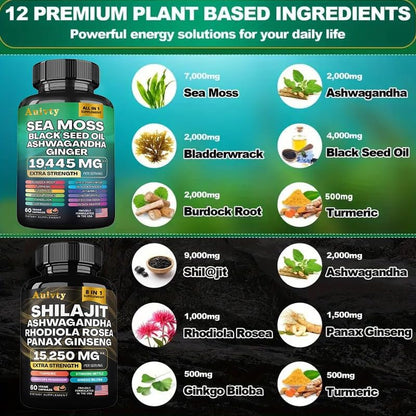 Nutriflects Premium Sea Moss & Shilajit Bundle