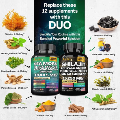 Nutriflects Premium Sea Moss & Shilajit Bundle